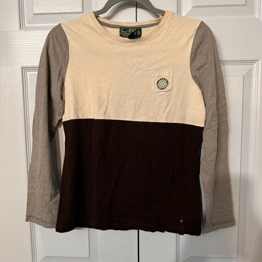 LRL‎ Ralph Lauren Active M Long Sleeve T Snowflake Crest Pocket